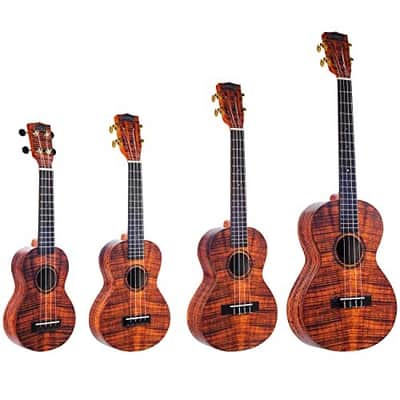 Mahalo Artist Elite Series Baritone Ukulele Photo Flame Koa With Bag (MA4KA-U) image 8