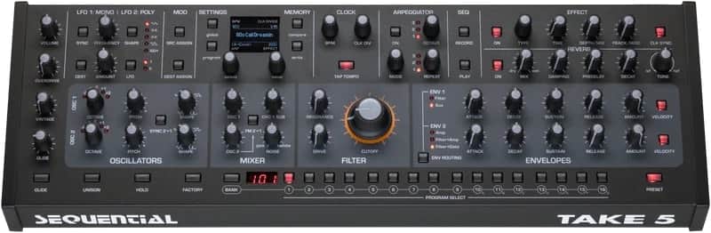 Take4 Take 5, analog synthesizer, sequential, moog, Polyphonic, dave