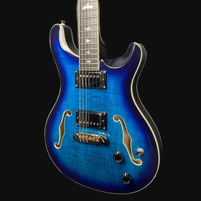PRS SE Hollowbody II Electric Guitar in Faded Blue Burst image 3