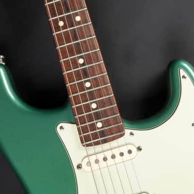 2012 Fender Custom Shop Custom Deluxe Stratocaster - Sherwood Green with Gold Racing Stripes | COA OHSC image 23
