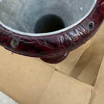 Unbranded 8.5" Goblet Doumbek / Darbuka Hand Drum Shell – Textured Burgundy – Project / Parts Only image 12
