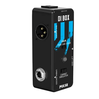Pulse DI Box PT-31 Gain Control & Cab Simulator Switch Guitar / Bass Direct Box image 5