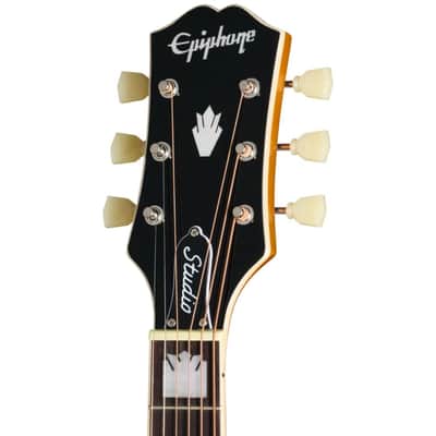 Epiphone J-200 Studio Left-Handed Acoustic-Electric Guitar - Natural image 8