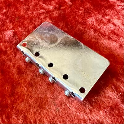 Fender Precision Jazz bass bridge c 1970 - Nickel original vintage USA image 2