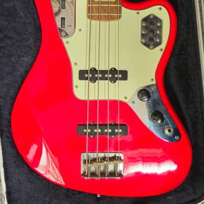 Fender Jaguar Bass Guitar. Crafted In Japan 2006 Red image 2