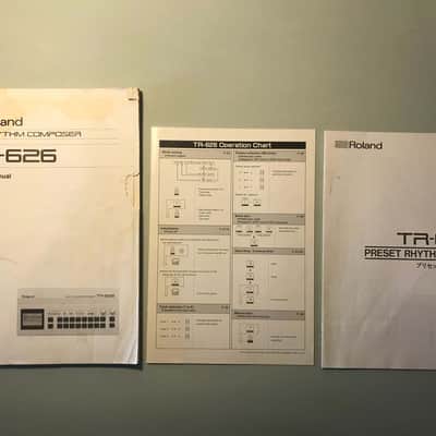 Roland TR-626 Owners Manual, Operation Chart, and Preset Rhythm Score image 1