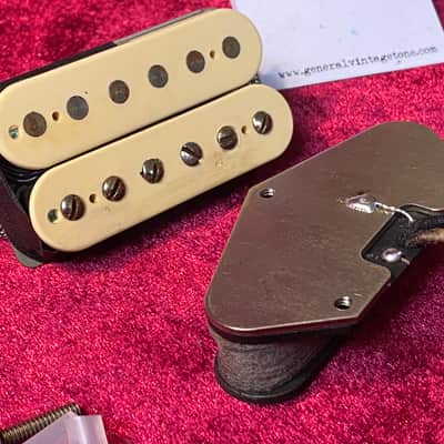 General Vintage Tone  For Telecaster NOS pickup Set PAF / Single Corona wire Old Greens New York Hand wound Scatter Set Aged double cremme image 11
