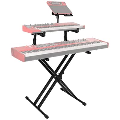QL742 Stand clavier X double "Pro" 2 niveaux Quik Lok image 2
