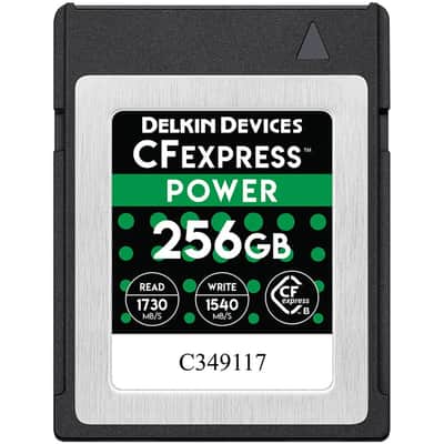 Delkin Devices 256GB CFexpress POWER Memory Card image 1