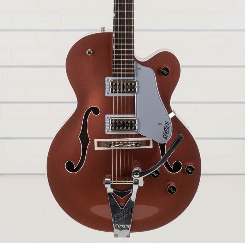 Gretsch G6118T Players Edition Anniversary Hollowbody Electric Guitar, Rosewood Fingerboard, Two-Tone Copper Metallic/Sahara Metallic image 1