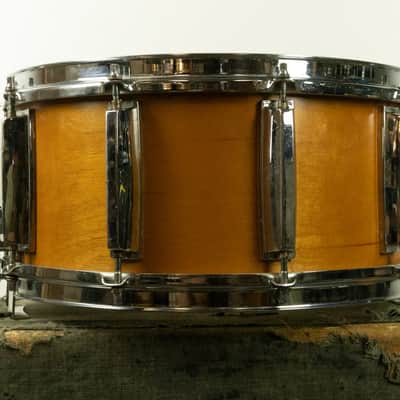 1980s Yamaha Recording Custom 6.5x14 Real Wood Snare Drum SD-065D image 6