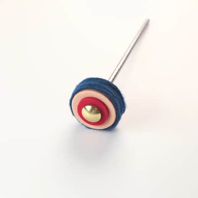 Dragonfly 2-Toned Leather/Fleece Bass Drum Beater image 2