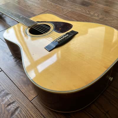 1970s Yamaha FG-401 Acoustic Dreadnought Guitar MIJ Orange Label Nippon Factory w/ HSC martin guild image 5