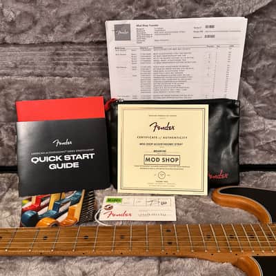 2022 Fender Mod Shop Acoustasonic Stratocaster Black w/ OHSC image 12