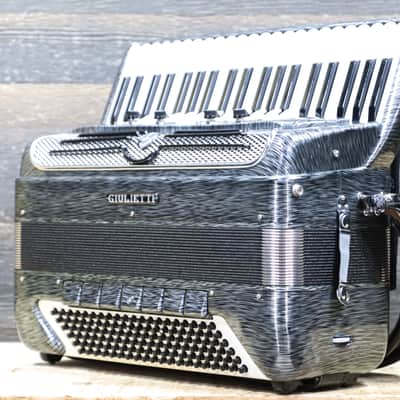 Giulietti Musette Model 120-Bass 41-Key Gray Piano Accordion w/Case #17568 image 2
