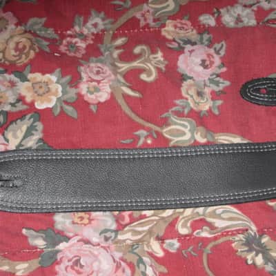 new old stock (no tags) near A+ Perri’s Leathers Ltd BM2DS Guitar Strap, 2" Reversible Black / Gray Italian Premium Leather Guitar Strap, with white double stitching, entire strap is leather padded, Adjustable Length from 42" to 56" image 16