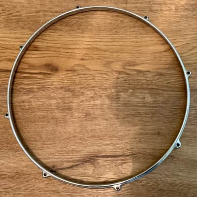 Vintage 14" Drum Rim 8 Lug Chrome over Brass image 2