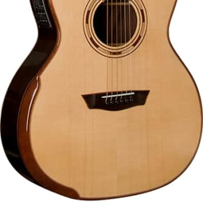 Washburn G25SCE Comfort Deluxe 25 Series Grand Auditorium Cutaway Acoustic Electic Guitar. Natural image 2