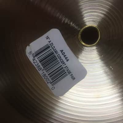 Zildjian 16" A Concert Stage Orchestral Cymbals (Pair) 2010s - Traditional image 8