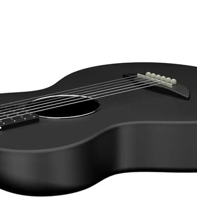 Carbon Fiber Acoustic Guitar, 38-inch Nylon-string Guitarra,Durable 6-string Ultra-thin Guitar for Beginners (Black) image 3