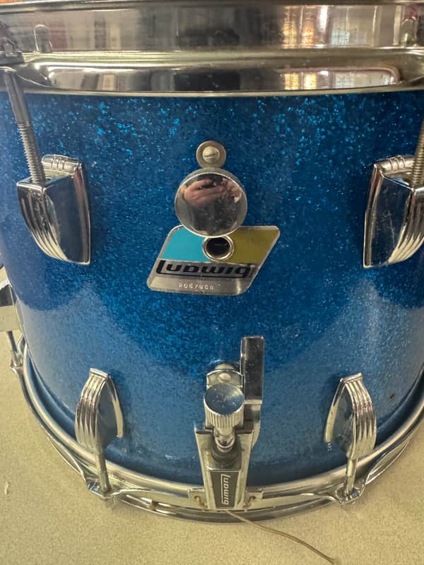 Ludwig 10”x14” Snare Drum 1970s - Blue Sparkle image 1