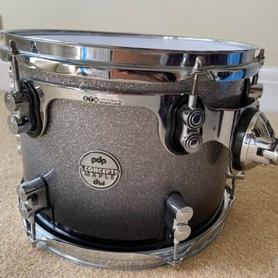 PDP Concept Maple 8-Piece Shell Pack - Silver to Black Sparkle Fade (Upgraded Double Kick Drum Setup) image 14