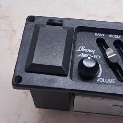 Ibanez AEQ-10 4-Band EQ Acoustic Preamp, Pickup, 1/4 Jack- for AE-10, AE-18, AE15FM, AE25 Guitar- 1995 - Pulloff image 5
