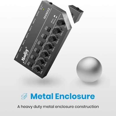 Ultra Low-Noise 6 Channel Line Mixer for Sub-Mixing, DC 5V 4-Stereo Mini Audio Mixer image 2
