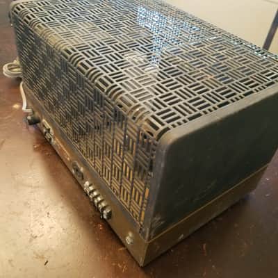 Heathkit W-5M Monoblock KT66 25 Watt Tube Power Amplifier and Cage 1959 Gold and Black image 3