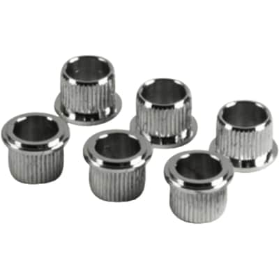 Kluson Replacement Tuner Bushings for Firebird® "Banjo" & Sealfast Series (6-Pack) - Fits Gibson®-Chrome - KFMTC - Chrome image 2