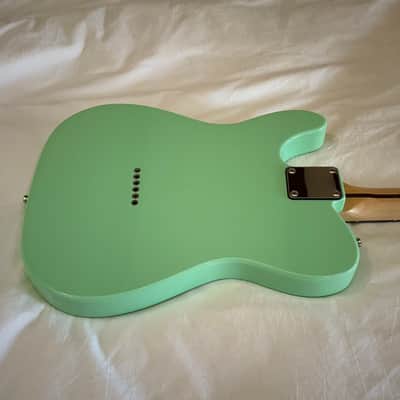 Del Mar Lutherie Tel-Uh-Caster Thinline T-Style Guitar - Surf Green - Made in USA - Free Pro Setup image 8