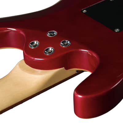 Bootlegger Guitar Royal Coil Split, HHH, Clear Deep Burgundy Quilted Maple, Double Lock Tremolo imagen 5