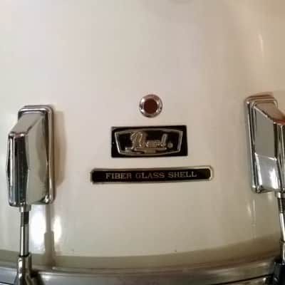 70s Pearl Fiberglass Shell drum kit w/ original hardware and cases! image 4