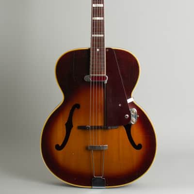 Vega  C-56 Special w/DeArmond Rhythm Chief Pickup Arch Top Acoustic Guitar (late 1940s), ser. #5370, black hard shell case. image 1