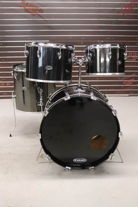Slingerland 4pc Concert Tom Drum Kit Set Black Chrome Over Maple Vintage 1970's image 1