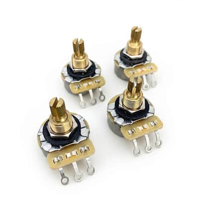 Short CTS Linear Potentiometers for Electric Guitars (Tone) - 4 Pcs - R-VC250KL-SP-SET