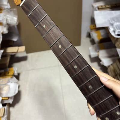 new 22fret 5 Piece Roasting Flamed Maple Belectric guitar Neck parts Rosewood image 2