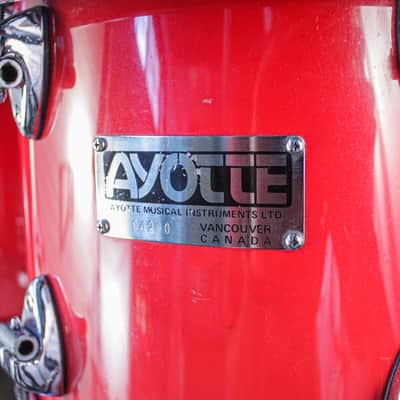 Ayotte 80s "Ray Era" Red Gloss One-Way Shade 5-Piece Drum Kit (22/16/14/13/12) image 7