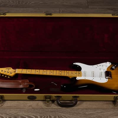 Tokai TST 50 Goldstar Two Tone Sunburst 50's Strat.  With Tokai Tweed hard case image 6