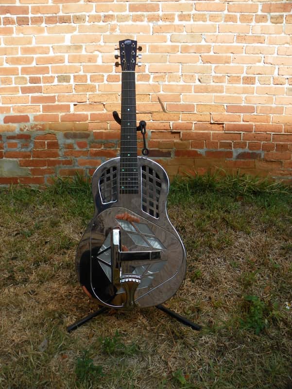Recording King RM-991-R Tricone Roundneck Resonator Nickel-Plated Bell Brass image 1