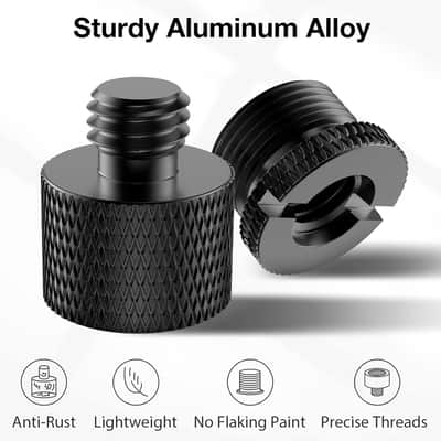 8 Pieces Mic Stand Adapter, 5/8 Female To 3/8 Male 3/8 Female To 5/8 Male 5/8 Female To 1/4 Male 1/4 Female To 5/8 Male Screw Thread Adapter For Microphone Stand Boom Arm Camera Tripod image 3