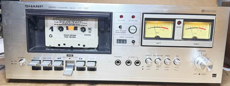 Sharp RT-1157 Stereo Cassette Deck – Serviced, Working – AS-IS image 1