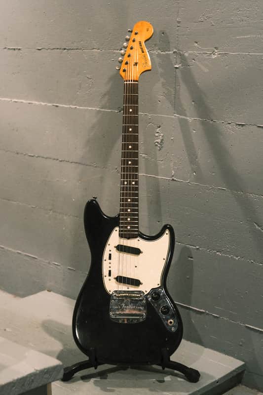 1965 Fender Mustang Black Refin + Upgrades and HSC image 1