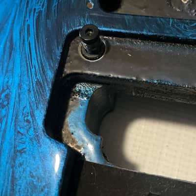 2000's Japan Jackson DKMG Dinky Cobalt Blue Swirl Guitar Body Floyd Ready image 6