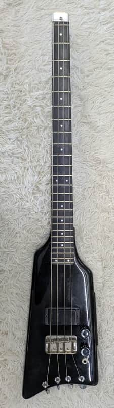 1980's Vintage Kramer "The Duke" Bass Guitar in Hardshell Case - Black image 1