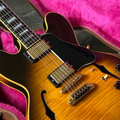 1990 Gibson ES-347 Flamed Maple Body Tobacco Burst with Original Case image 2