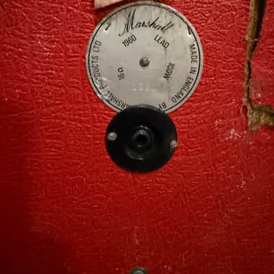 Marshall 1960A 4x12" Angled Guitar Speaker Cabinet 1978 - Red image 4