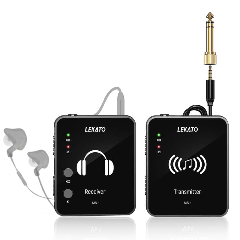 2.4G Wireless in Ear Monitor System Stereo Transmitter Receiver IEM System image 1