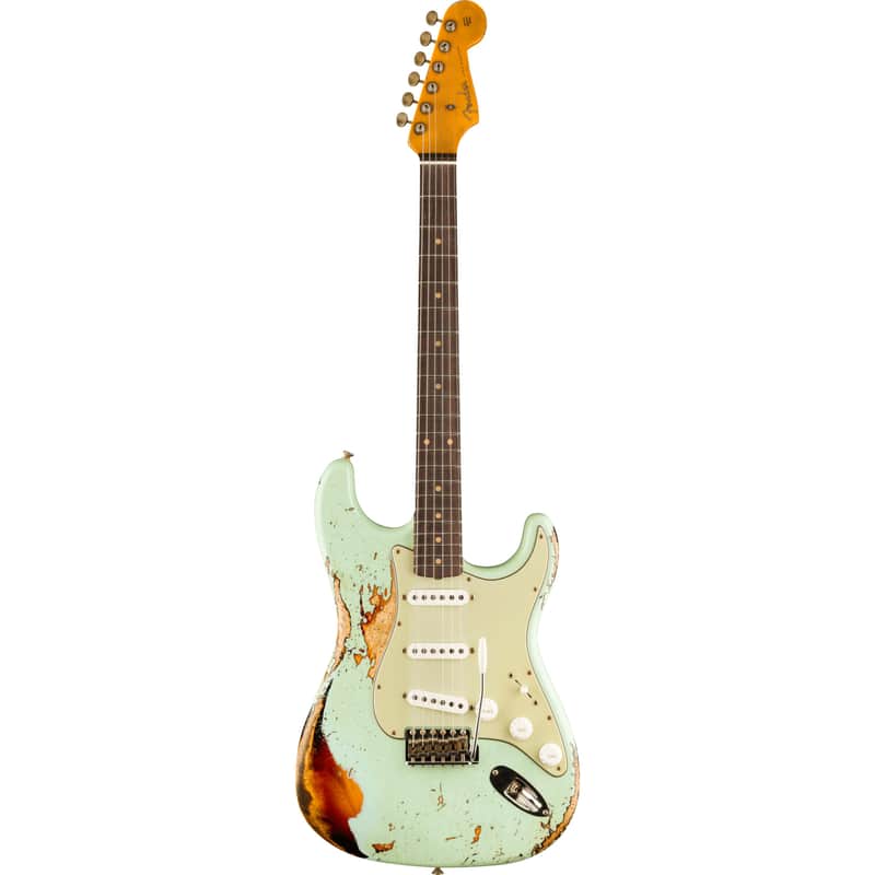 Fender 1961 Stratocaster SHRL RW Aged Surf Green over 3-Color Sunburst - Custom Electric Guitar image 1