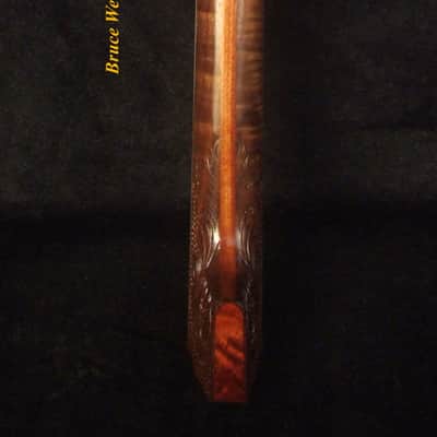 Handcrafted 5 String Banjo Neck, Solid Walnut & Mahogany DRAGON Inlay, Heel Carved, Bruce Wei BN-2020 image 5